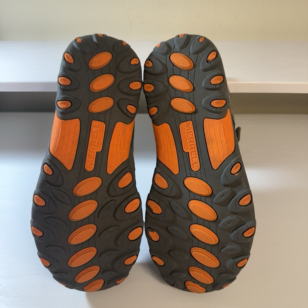 Merrell Kids Hiking Shoes Trail Chaser Outdoors Mountain Size 7M  Gray/Orange - Picture 8 of 10